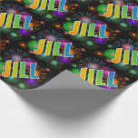 [ Thumbnail: Rainbow First Name "Jill" + Fireworks Wrapping Paper ]