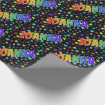 [ Thumbnail: Rainbow First Name "Joanna" + Stars Wrapping Paper ]