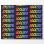 [ Thumbnail: Rainbow First Name "Jocelyn"; Fun & Colorful Wrapping Paper ]