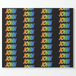 [ Thumbnail: Rainbow First Name "John"; Fun & Colorful Wrapping Paper ]