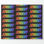 [ Thumbnail: Rainbow First Name "Johnny"; Fun & Colorful Wrapping Paper ]