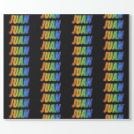 [ Thumbnail: Rainbow First Name "Juan"; Fun & Colorful Wrapping Paper ]