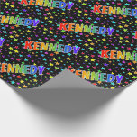 [ Thumbnail: Rainbow First Name "Kennedy" + Stars Wrapping Paper ]