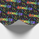 [ Thumbnail: Rainbow First Name "Kenneth" + Stars Wrapping Paper ]