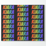 [ Thumbnail: Rainbow First Name "Kiara"; Fun & Colorful Wrapping Paper ]