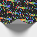 [ Thumbnail: Rainbow First Name "Lawrence" + Stars Wrapping Paper ]
