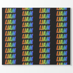 [ Thumbnail: Rainbow First Name "Liam"; Fun & Colorful Wrapping Paper ]
