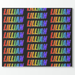 [ Thumbnail: Rainbow First Name "Lillian"; Fun & Colorful Wrapping Paper ]