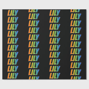 Rainbow First Name "LILY"; Fun & Colorful Wrapping Paper