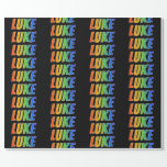 [ Thumbnail: Rainbow First Name "Luke"; Fun & Colorful Wrapping Paper ]