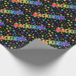 [ Thumbnail: Rainbow First Name "Mackenzie" + Stars Wrapping Paper ]