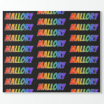 [ Thumbnail: Rainbow First Name "Mallory"; Fun & Colorful Wrapping Paper ]
