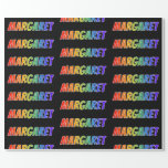 [ Thumbnail: Rainbow First Name "Margaret"; Fun & Colorful Wrapping Paper ]
