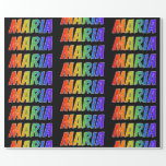[ Thumbnail: Rainbow First Name "Maria"; Fun & Colorful Wrapping Paper ]