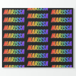 [ Thumbnail: Rainbow First Name "Marissa"; Fun & Colorful Wrapping Paper ]