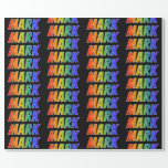 [ Thumbnail: Rainbow First Name "Mark"; Fun & Colorful Wrapping Paper ]