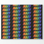 [ Thumbnail: Rainbow First Name "Mary"; Fun & Colorful Wrapping Paper ]