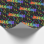 [ Thumbnail: Rainbow First Name "Melanie" + Stars Wrapping Paper ]