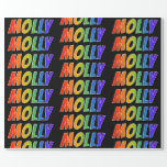 [ Thumbnail: Rainbow First Name "Molly"; Fun & Colorful Wrapping Paper ]
