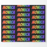 [ Thumbnail: Rainbow First Name "Monica"; Fun & Colorful Wrapping Paper ]