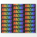 [ Thumbnail: Rainbow First Name "Naomi"; Fun & Colorful Wrapping Paper ]