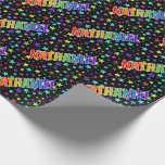 [ Thumbnail: Rainbow First Name "Nathaniel" + Stars Wrapping Paper ]