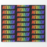 [ Thumbnail: Rainbow First Name "Nevaeh"; Fun & Colorful Wrapping Paper ]