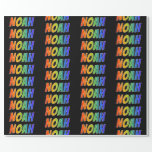 [ Thumbnail: Rainbow First Name "Noah"; Fun & Colorful Wrapping Paper ]