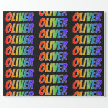 [ Thumbnail: Rainbow First Name "Oliver"; Fun & Colorful Wrapping Paper ]