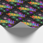 [ Thumbnail: Rainbow First Name "Randall" + Fireworks Wrapping Paper ]