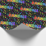 [ Thumbnail: Rainbow First Name "Randall" + Stars Wrapping Paper ]