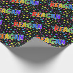 [ Thumbnail: Rainbow First Name "Reagan" + Stars Wrapping Paper ]