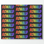 [ Thumbnail: Rainbow First Name "Ronald"; Fun & Colorful Wrapping Paper ]