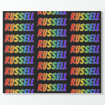 [ Thumbnail: Rainbow First Name "Russell"; Fun & Colorful Wrapping Paper ]