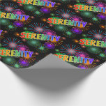 [ Thumbnail: Rainbow First Name "Serenity" + Fireworks Wrapping Paper ]