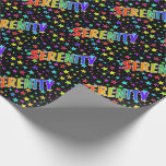 [ Thumbnail: Rainbow First Name "Serenity" + Stars Wrapping Paper ]