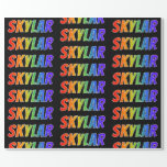 [ Thumbnail: Rainbow First Name "Skylar"; Fun & Colorful Wrapping Paper ]