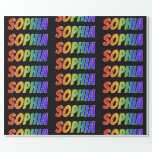 [ Thumbnail: Rainbow First Name "Sophia"; Fun & Colorful Wrapping Paper ]