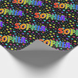[ Thumbnail: Rainbow First Name "Sophia" + Stars Wrapping Paper ]
