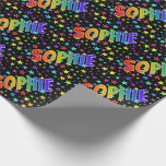 [ Thumbnail: Rainbow First Name "Sophie" + Stars Wrapping Paper ]