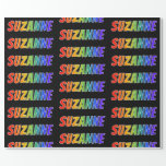 [ Thumbnail: Rainbow First Name "Suzanne"; Fun & Colorful Wrapping Paper ]
