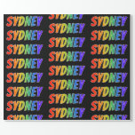 [ Thumbnail: Rainbow First Name "Sydney"; Fun & Colorful Wrapping Paper ]