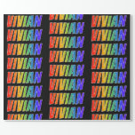 [ Thumbnail: Rainbow First Name "Vivian"; Fun & Colorful Wrapping Paper ]