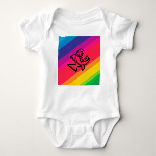 Rainbow fish baby bodysuit
