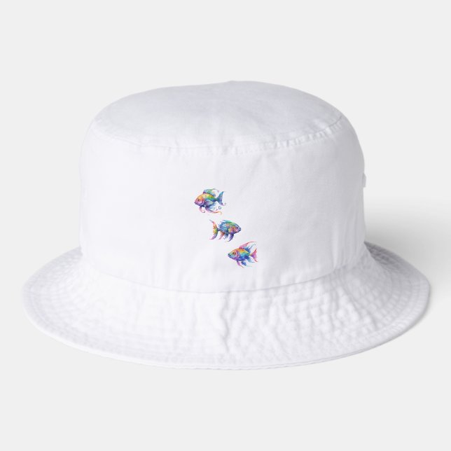 Rainbow Fish  Bucket Hat (Front)