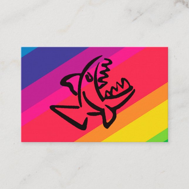 Rainbow fish business card (Front)