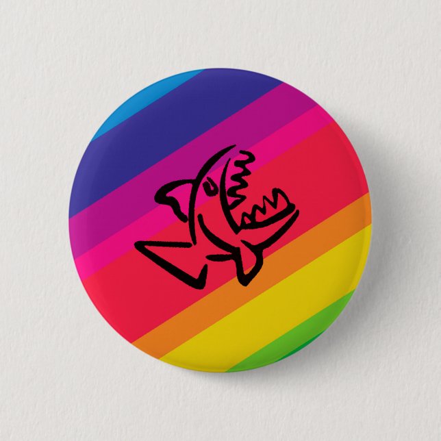 Rainbow fish button (Front)