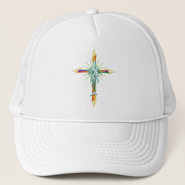 Rainbow Fish-Cross_2 Hat (Front)
