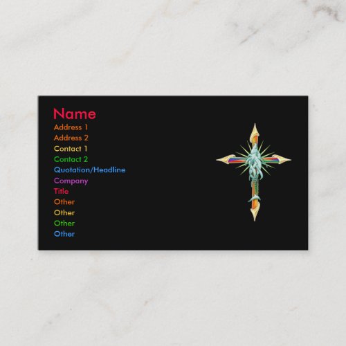 Rainbow Fish Cross Business Card