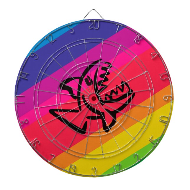 Rainbow fish dart board (Front)